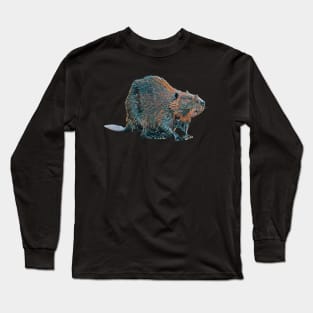 Beaver - Woodland Themed Kids Room, Funny Gifts For Forester, Cute Animals Long Sleeve T-Shirt